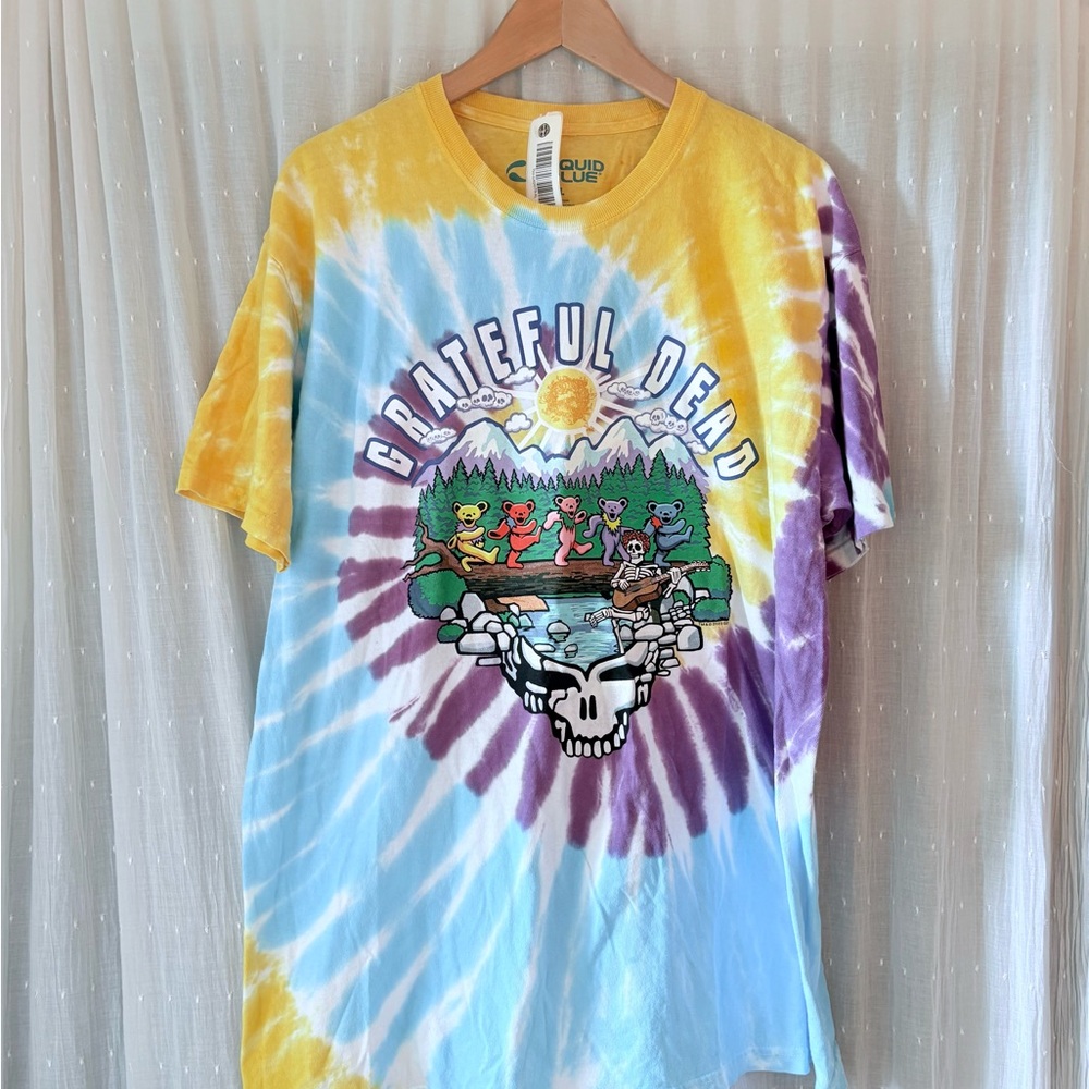 Liquid Blue Grateful Dead Colorful Tie-Dye Shirt